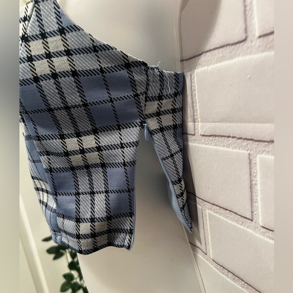 STREETWARE SOCIETY Blue Plaid Two-Piece Set Top & short-skirt/size S - Picture 11 of 16
